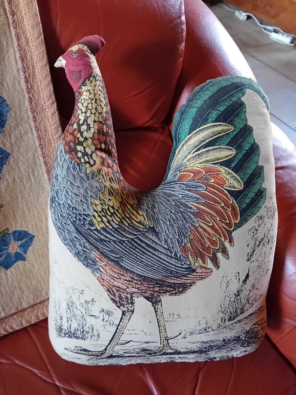 Rooster Cushion/Pillow Vintage Chicken Country Cottage Decor photo furniture