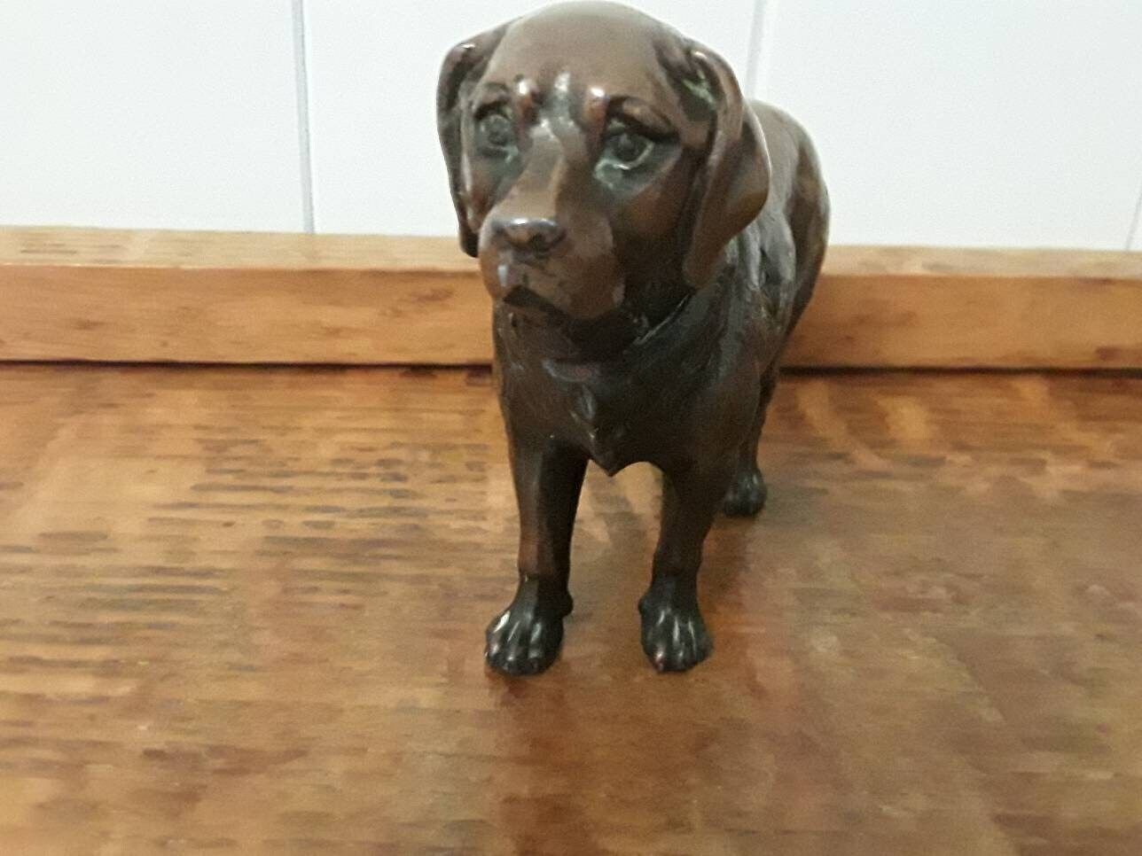 Dog Sculpture Clumber Spaniel Breed Metal Figurine Statue photo 82.0