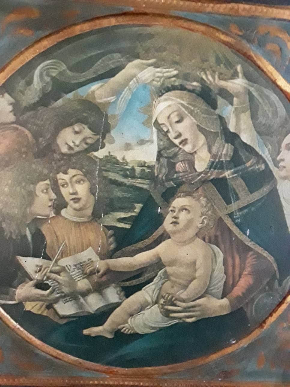 Mary Religious Print Maddona Of The Magnificat Original By Sandro Botticelli photo Art