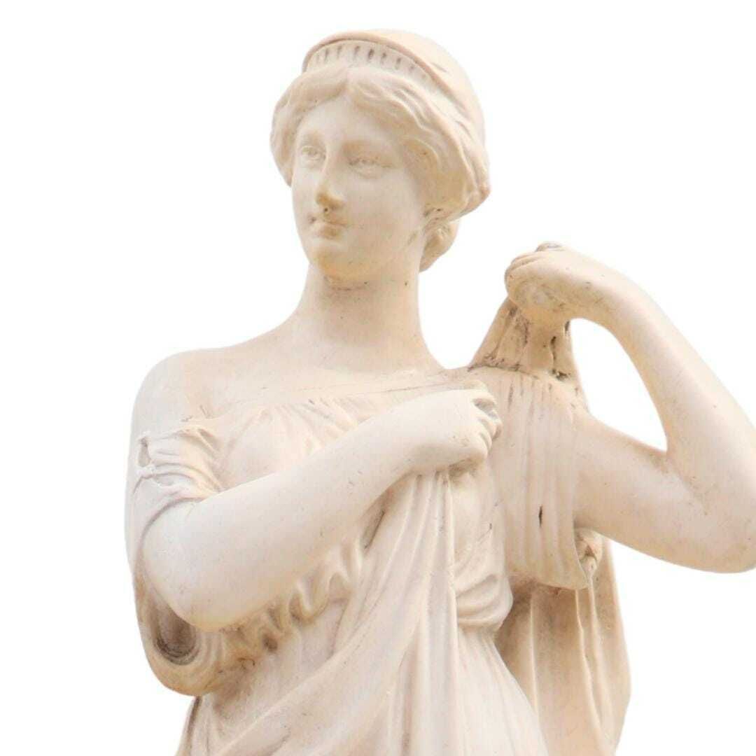 Large Antique Plaster Cast Tanagra Lady Arranging Garments 19th Century Museum Replica, Academia Decor photo 500.0