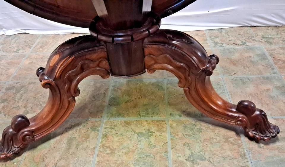 Antique William IV Rosewood Tilt Top Table Circular Top With Ogee Edge photo Furniture