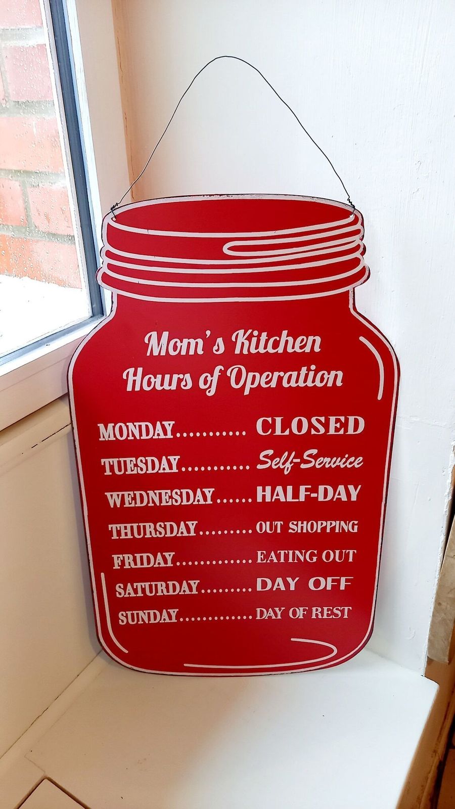 Wall Decor Vintage Metal Sign In Style Of Mason Jar Kitchenalia photo buy