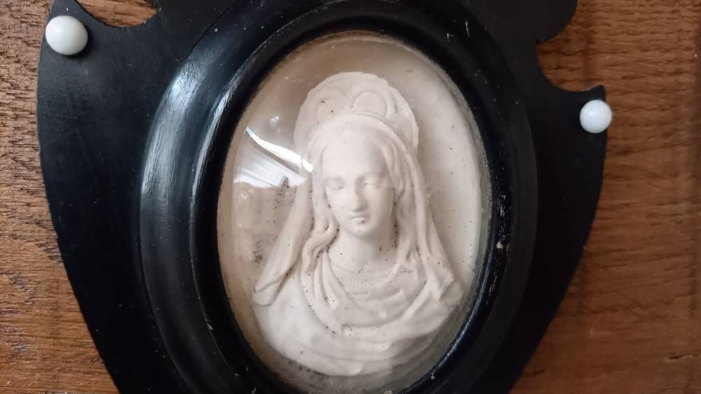 Meerschaum Reliquery Catholic Decor Saint Mary Gothic Design photo vintage