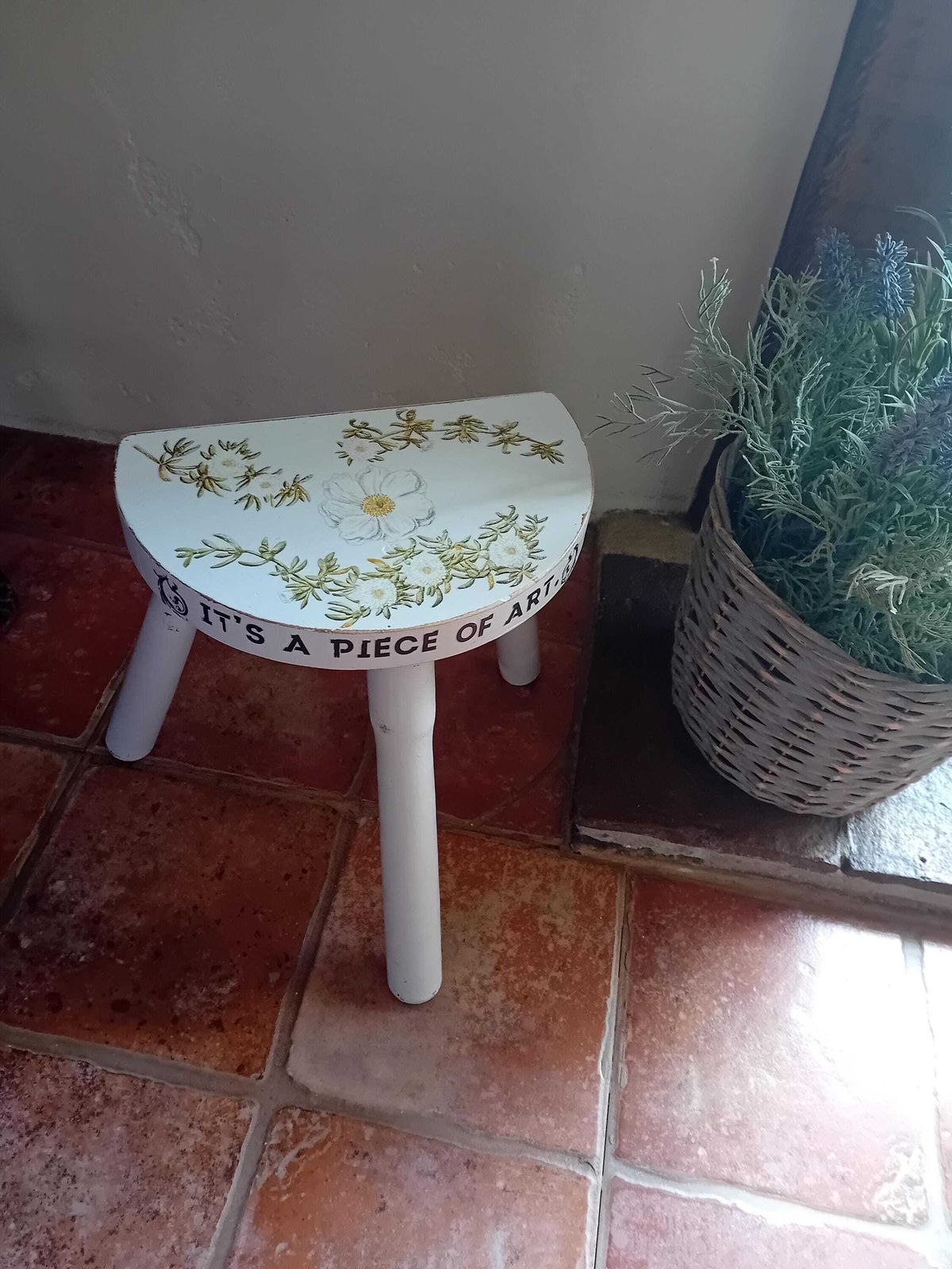 Milking Stool French Vintage Three Legged Furniture photo buy