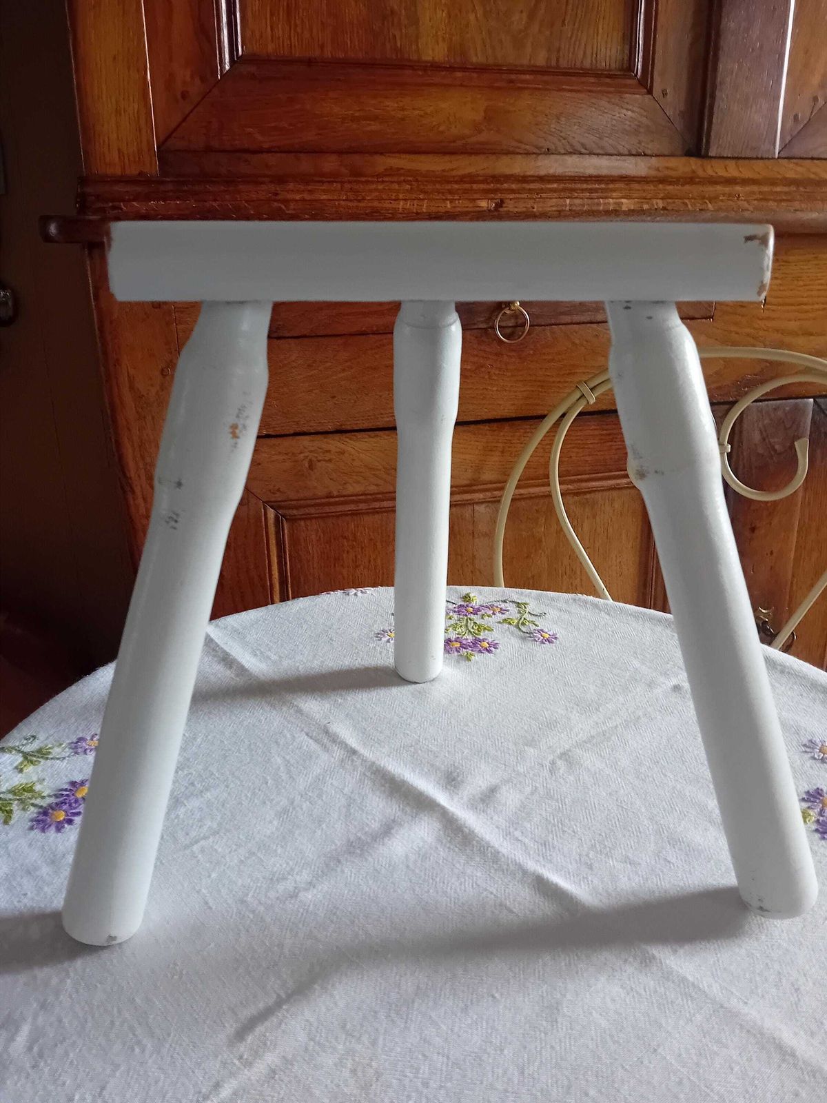 photo for sale Milking Stool French Vintage Three Legged Furniture