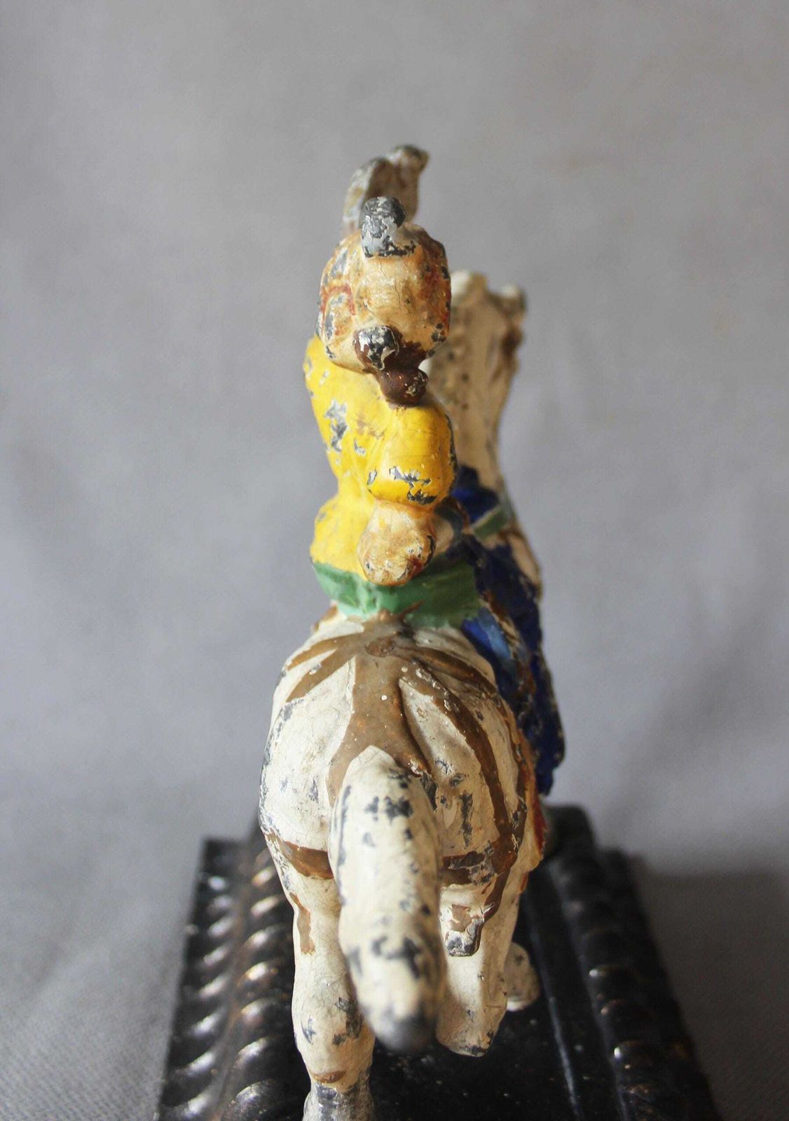photo buy Large And Heavy Sculpture Of A Falconer On Horseback, Lady Writer, Cold Painted, Could Be Bronze As Non Magnetic, Equestrian, Horse, Bird