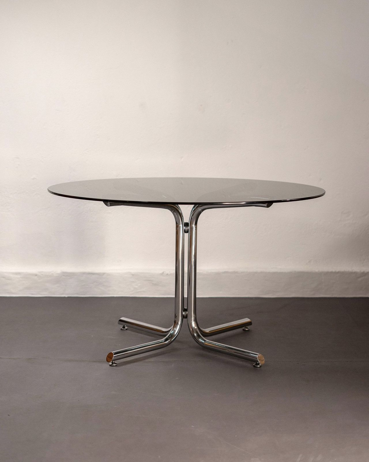 Italian Table In Glass And Chromed Steel photo furniture