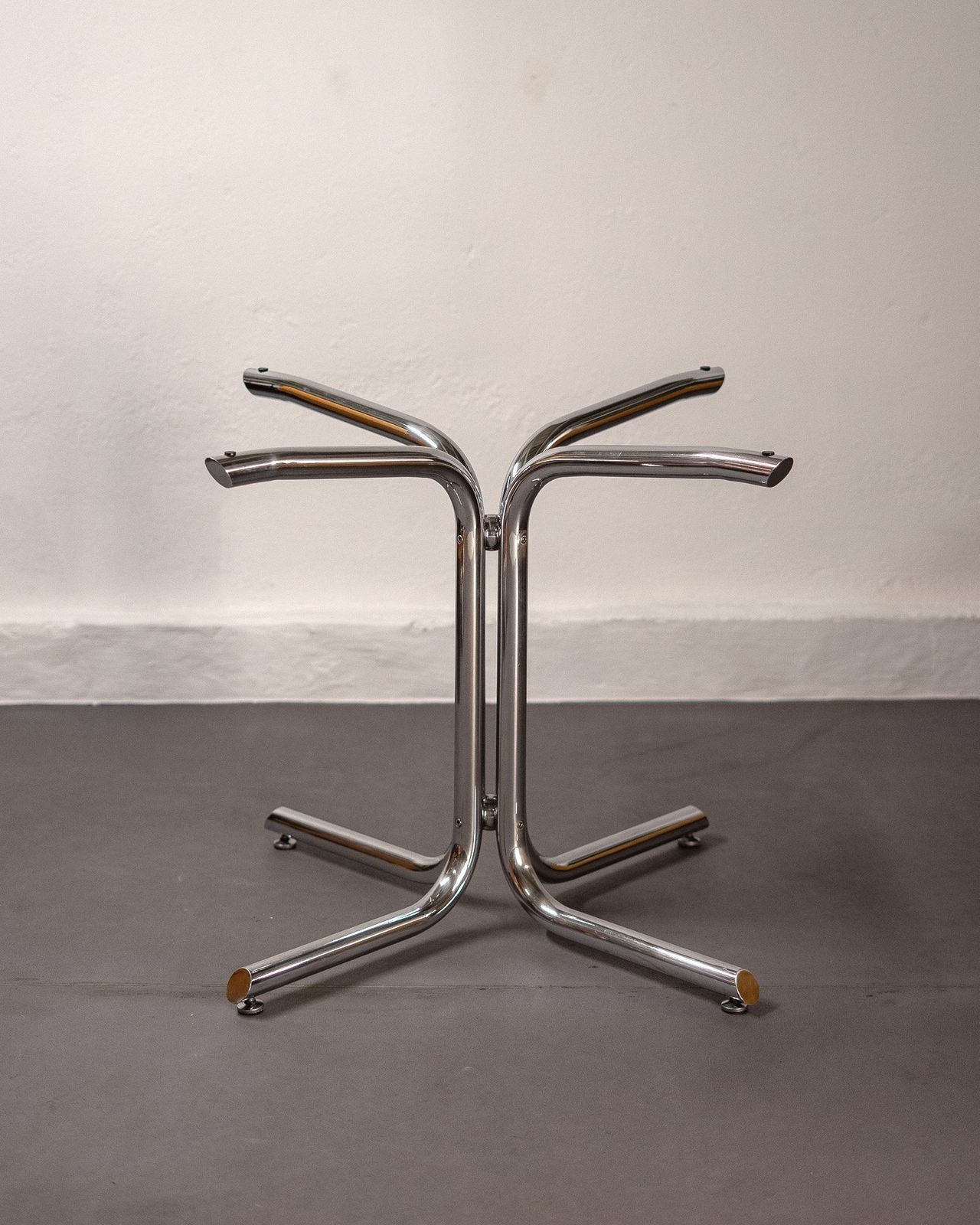 Italian Table In Glass And Chromed Steel photo Furniture