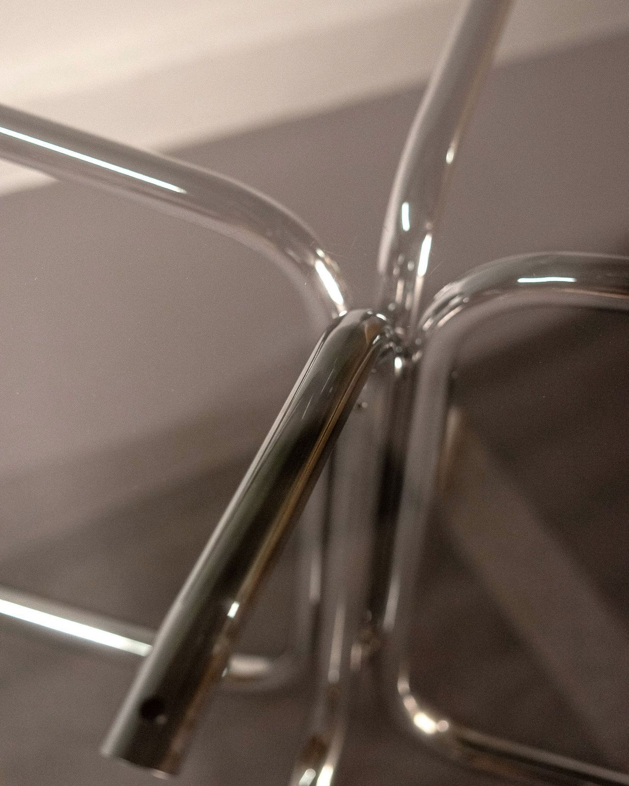 Furniture Italian Table In Glass And Chromed Steel photo