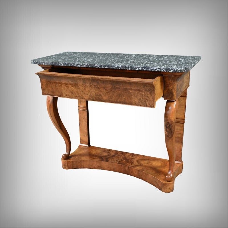 Walnut Console, Restoration Period – Early 19th Century photo furniture