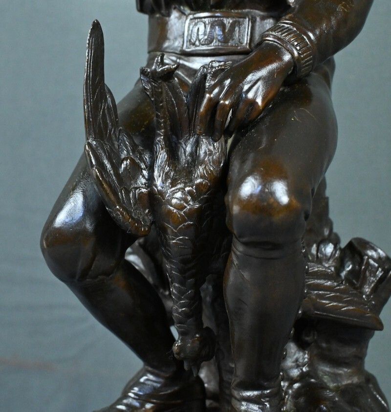 photo for sale Bronze “The Hen That Lays The Golden Eggs” Signed Goelzer – Late 19th Century