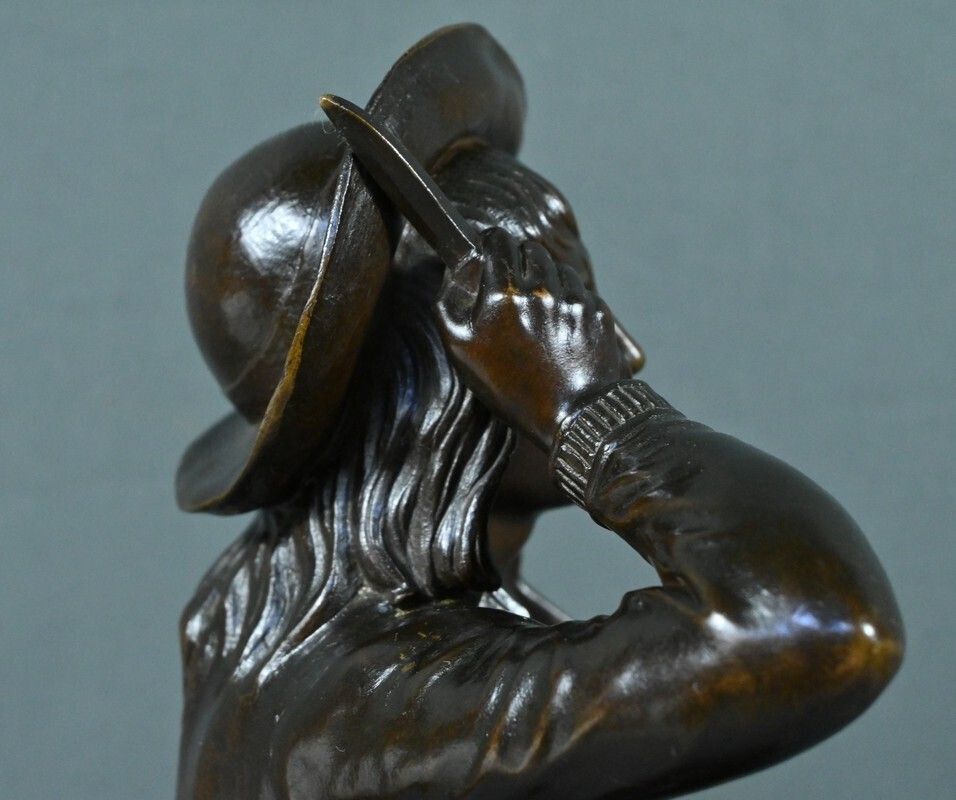 photo vinterior Bronze “The Hen That Lays The Golden Eggs” Signed Goelzer – Late 19th Century