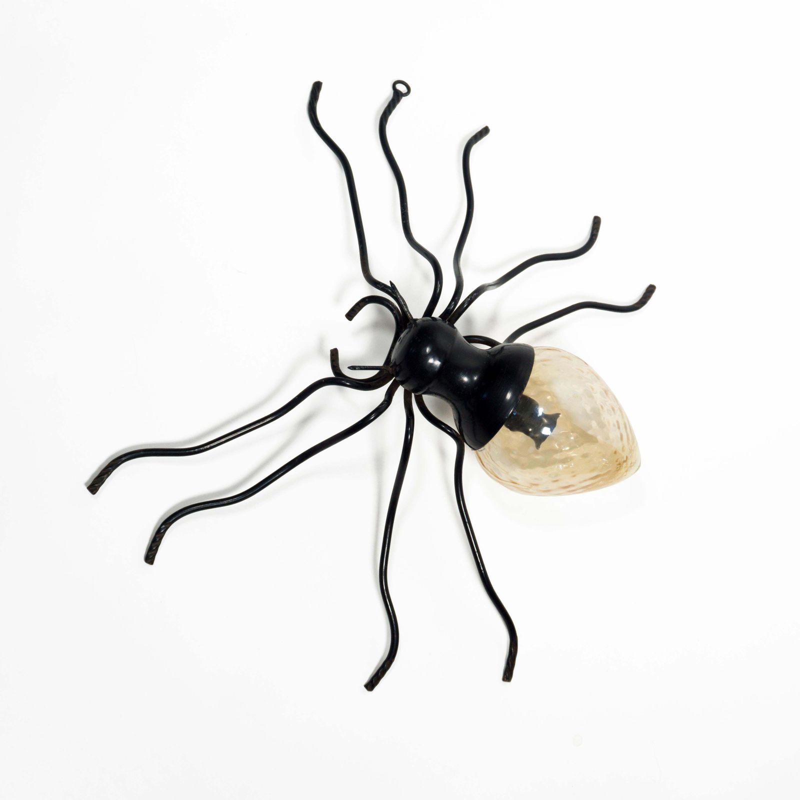 1960s Mid Century Modern Italian Murano Glass Spider Wall Lamp Sconce photo vinterior