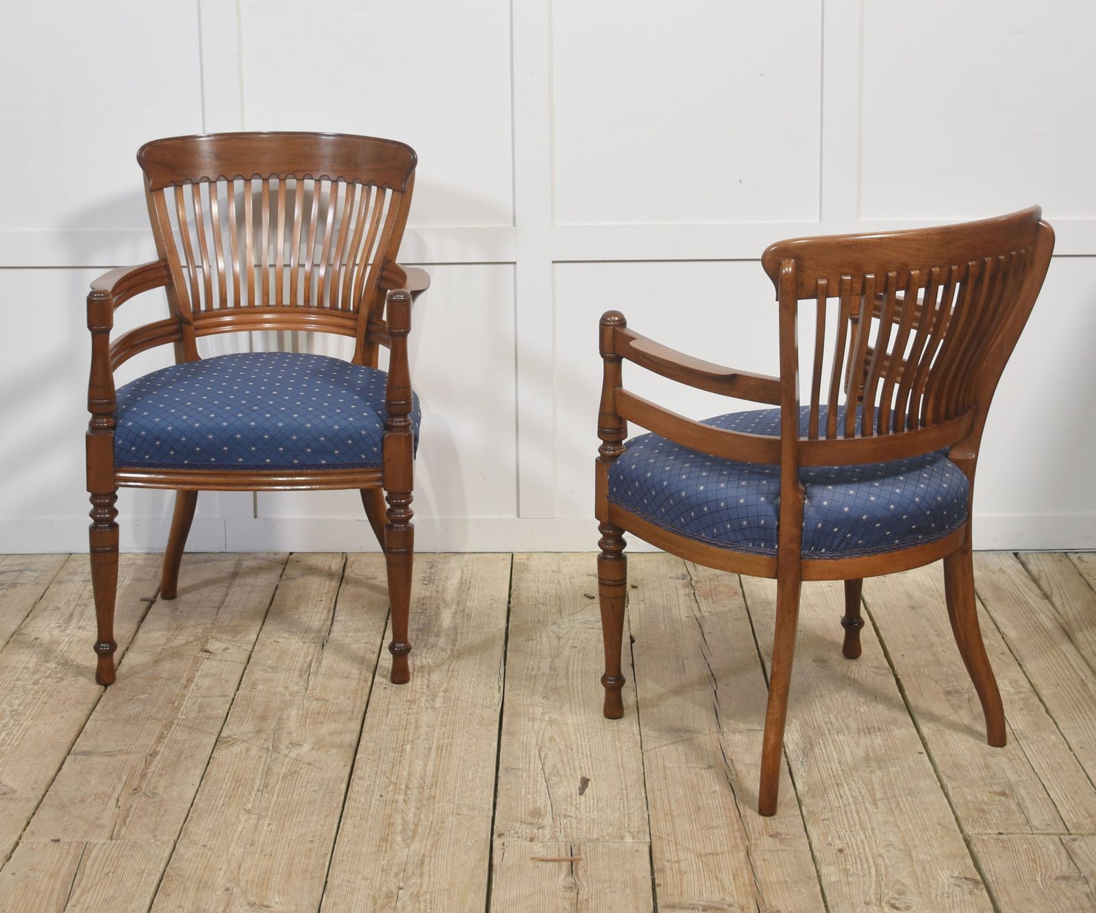 Pair Of Mahogany Elbow Chairs In The Manner Of E.W. Godwin photo Furniture