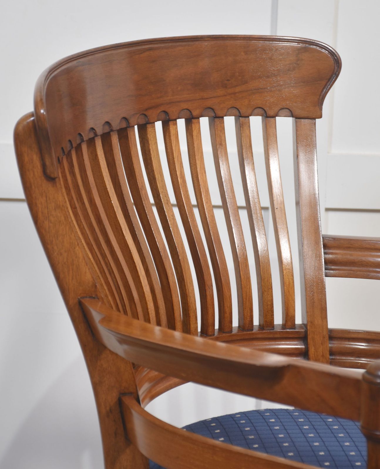 Furniture Pair Of Mahogany Elbow Chairs In The Manner Of E.W. Godwin photo