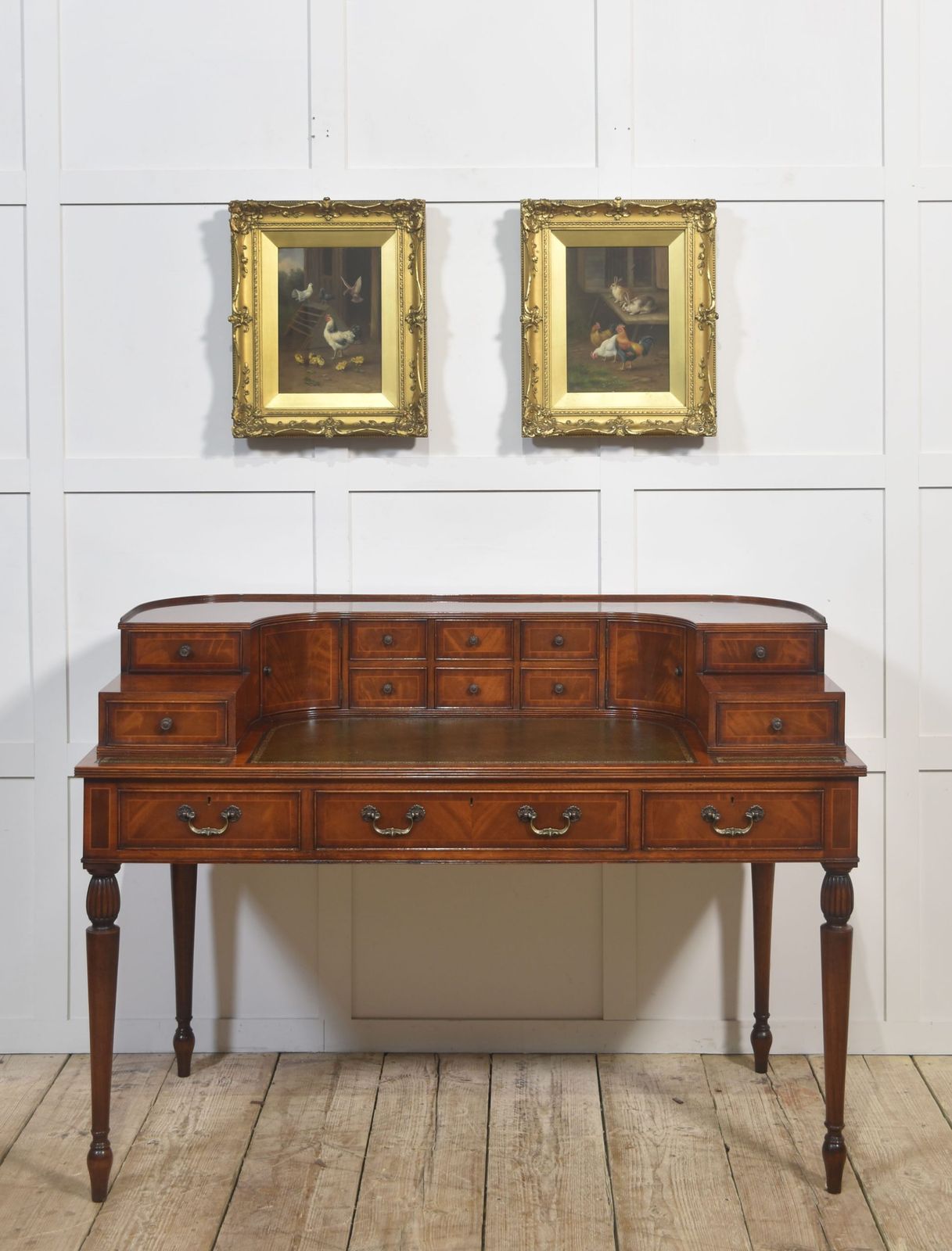 Pair Of Farmyard Scenes, In The Style Of Edgar Hunt photo furniture