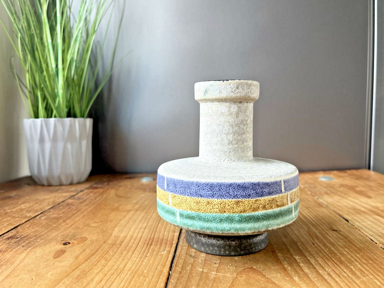 Mid Century 60's U Uebelacker Keramik West German Pottery Vase 1037/14 Space Age photo 72.0