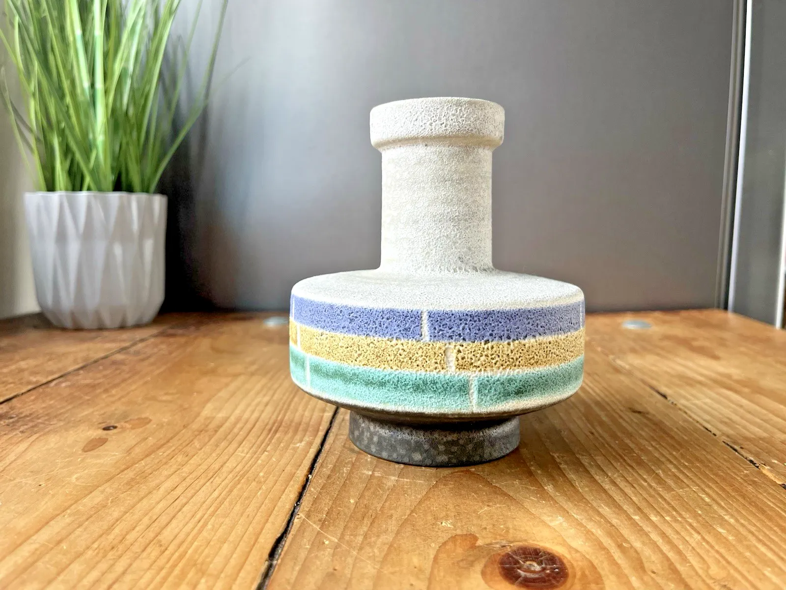 Mid Century 60's U Uebelacker Keramik West German Pottery Vase 1037/14 Space Age photo buy