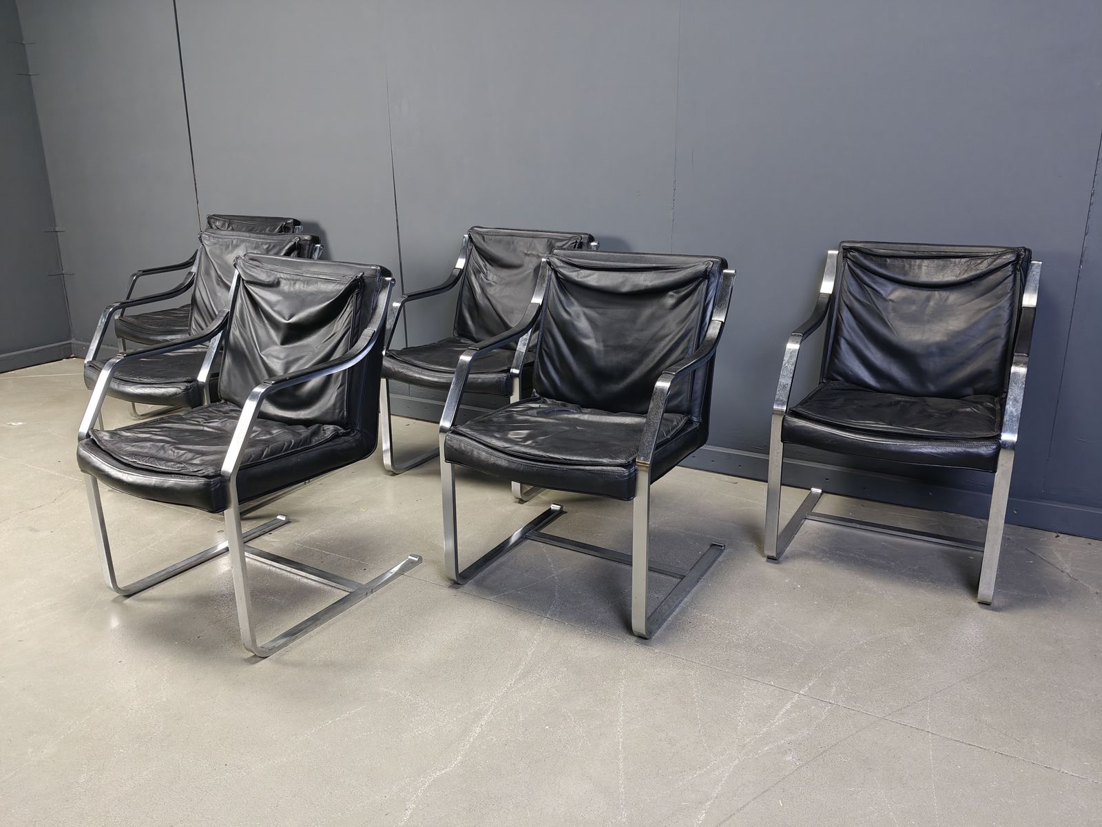 Set Of 6 Rudolf Glatzel Armchairs For Knoll Art Collection, 1980s photo buy