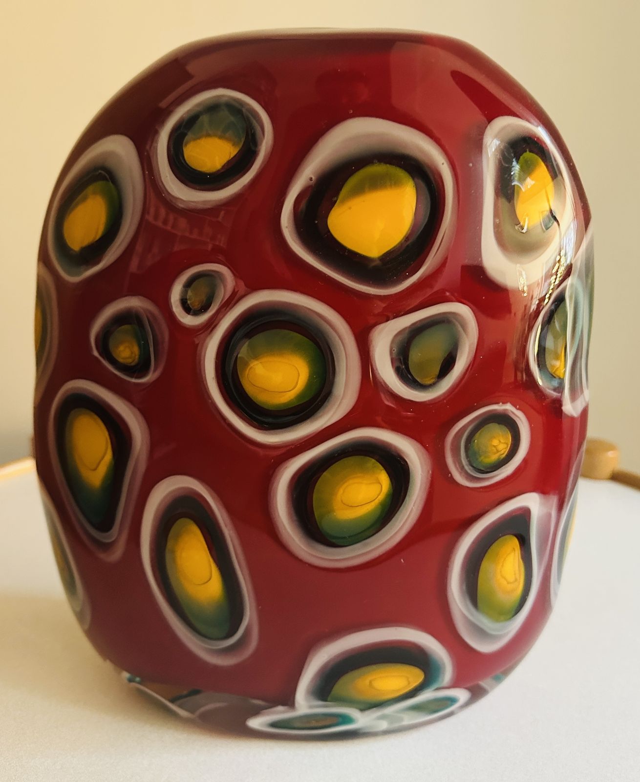 1990s American Contemporary Decorative Art Glass Vase photo Home Decor