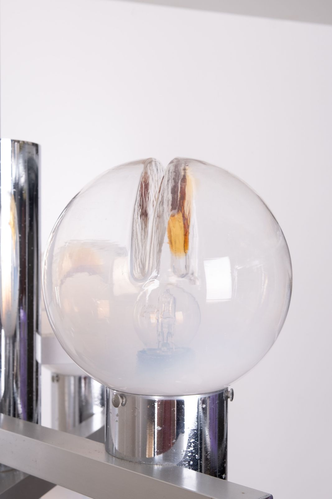 photo furniture Mazzega Murano Glass Chandelier  1970s Italy