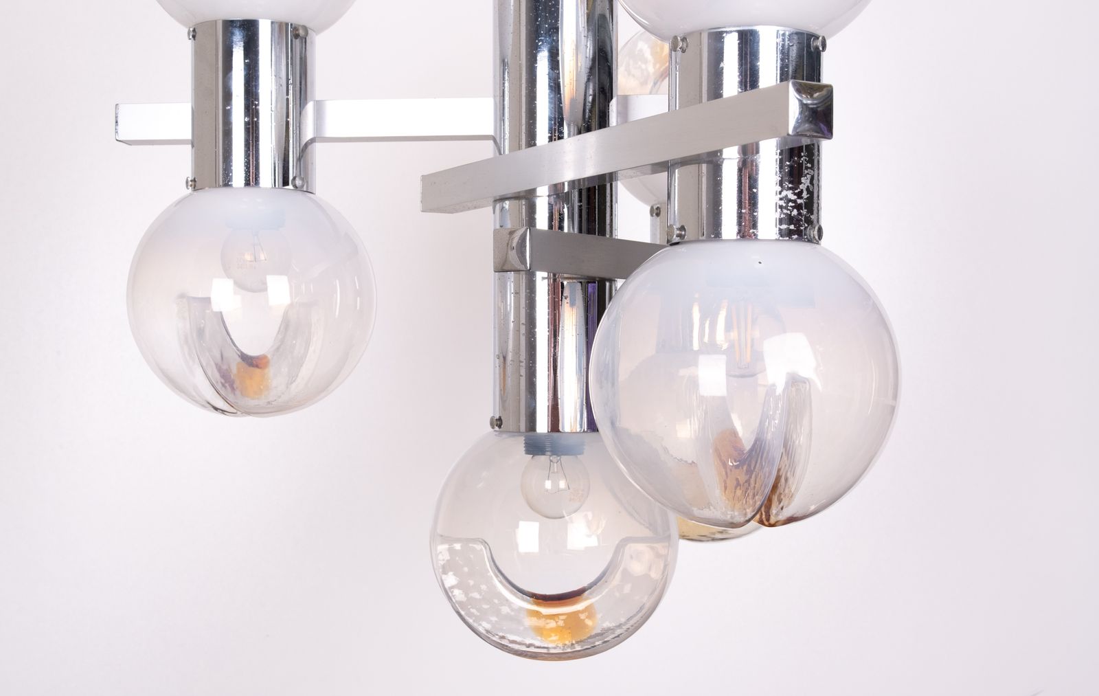 Lighting Mazzega Murano Glass Chandelier  1970s Italy photo