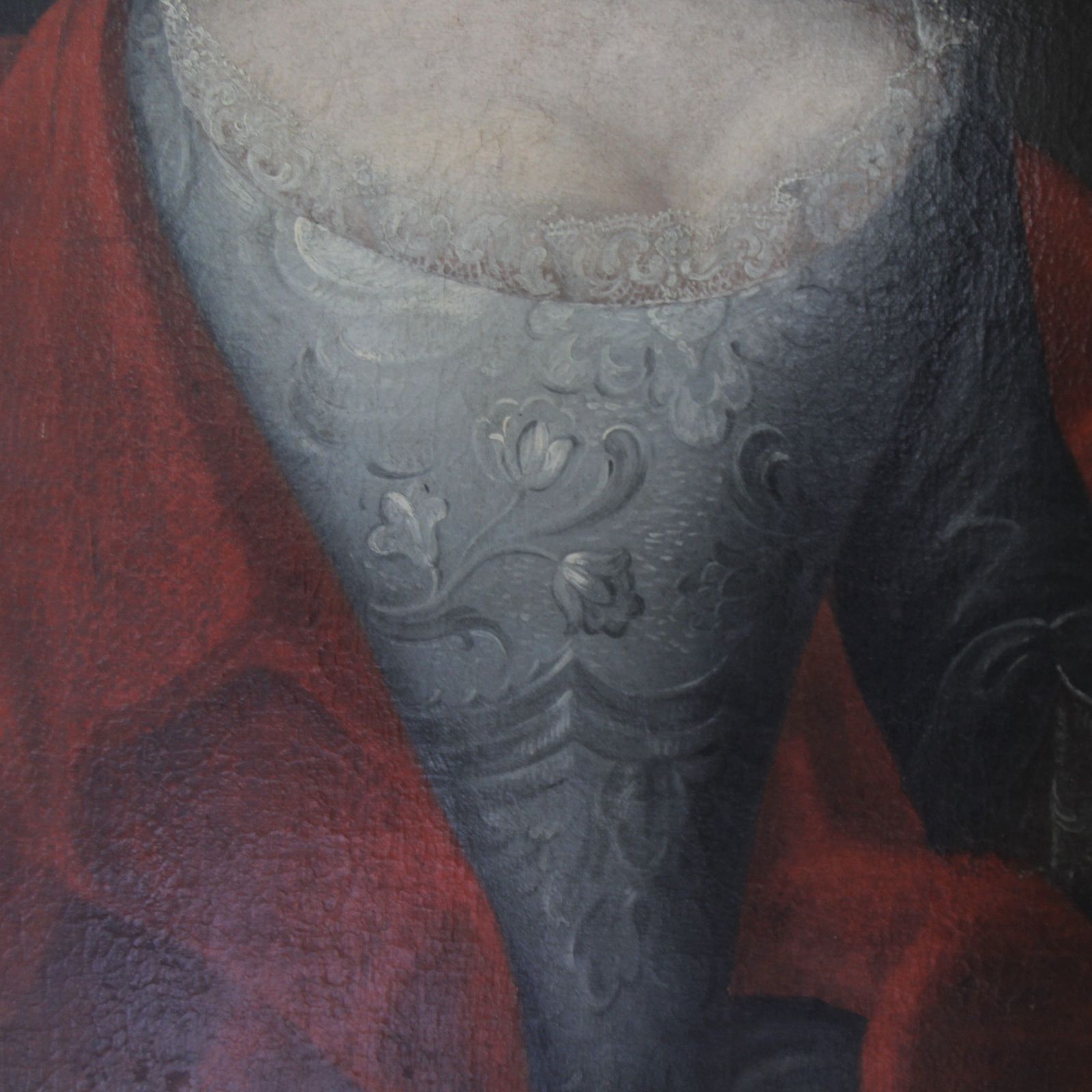 2400.0 Large 18th Century Portraits Of Mother And Daugthers Antique Portraits Oil On Canvas photo