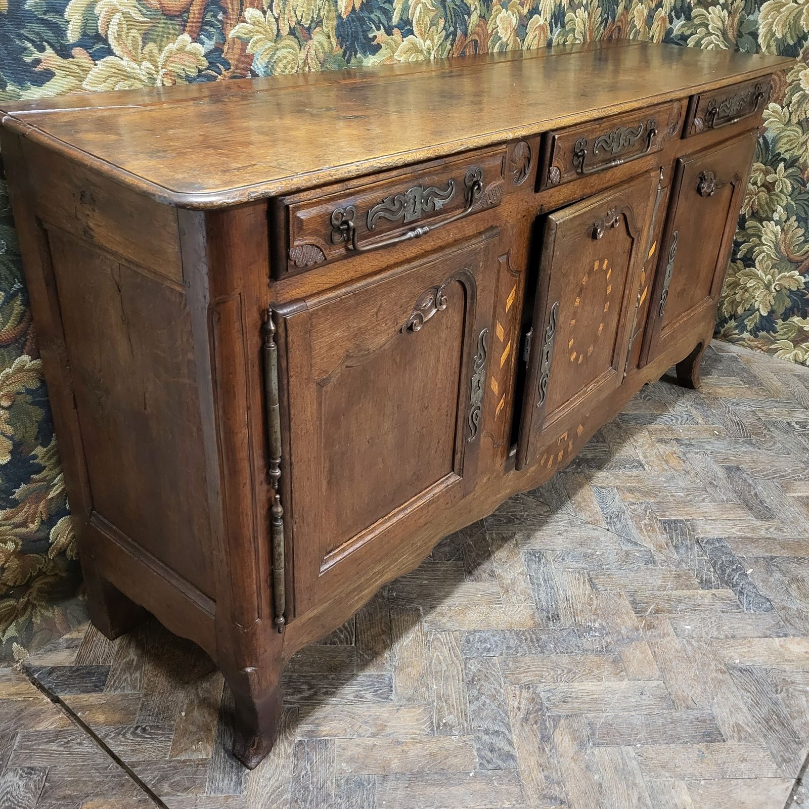 Furniture French Oak Enfilade / Antique Dresser Base photo