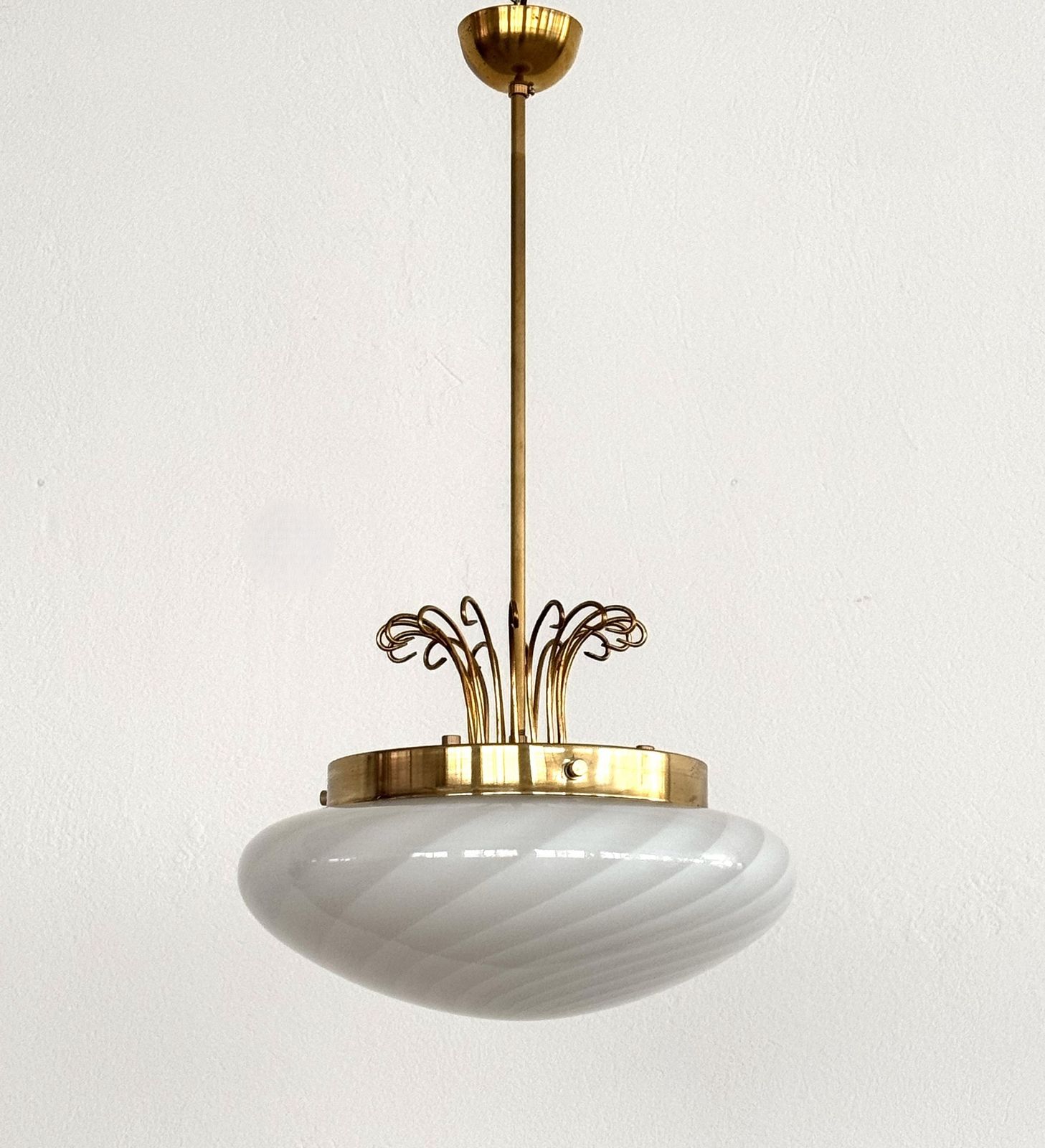 Italian Midcentury Chandelier "Medusa Jellyfish" With Swirl Glass, 1970s photo 1050.0