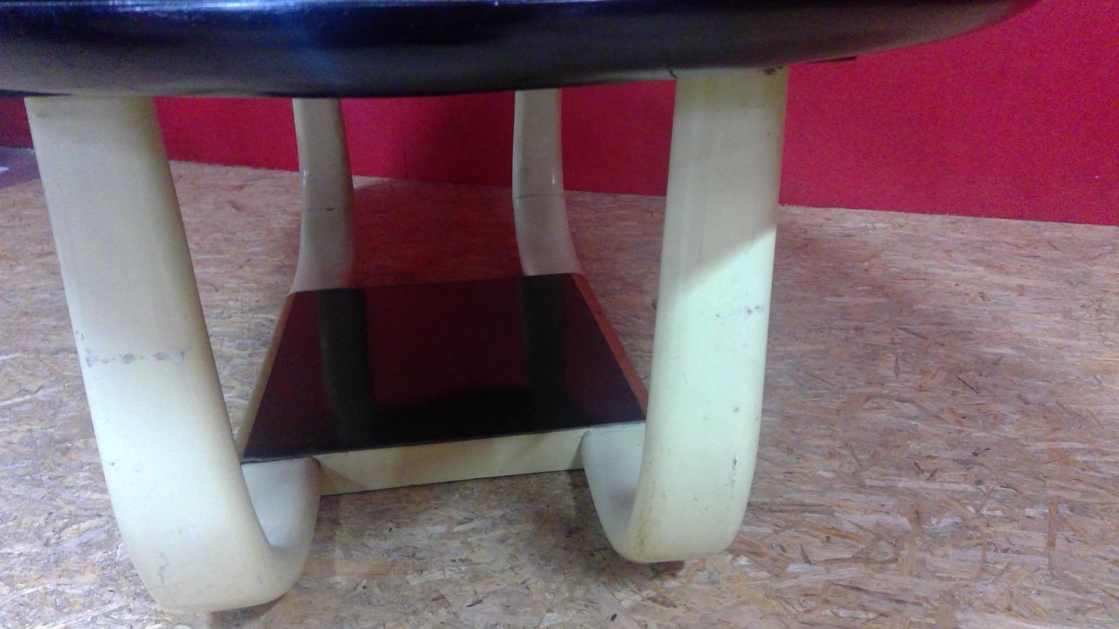 1800.0 Art Deco.A Rare Iconic Lacquered Faux Elephant Shaped  Legs Dining Consul Table Of Subline Shape photo