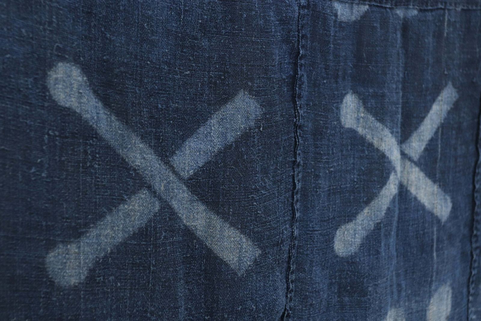 Late 19th Century Japanese Indigo Dyed Shishimai Cloth photo vintage