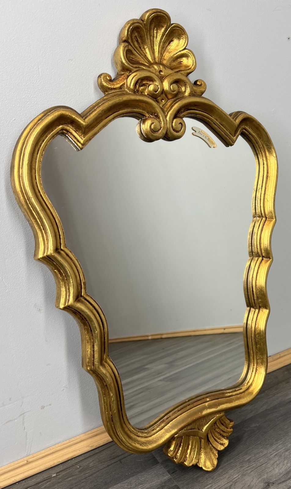 Vintage French Wall Mirror With Ornate Carved Frame Wall Decor Lot 4370 photo for sale
