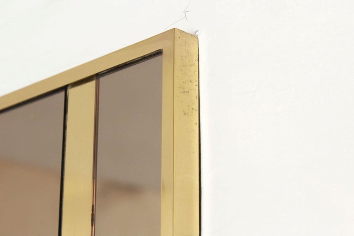 Regency Style Brass And Glass Coat Rack, Italy 1970s photo vinterior
