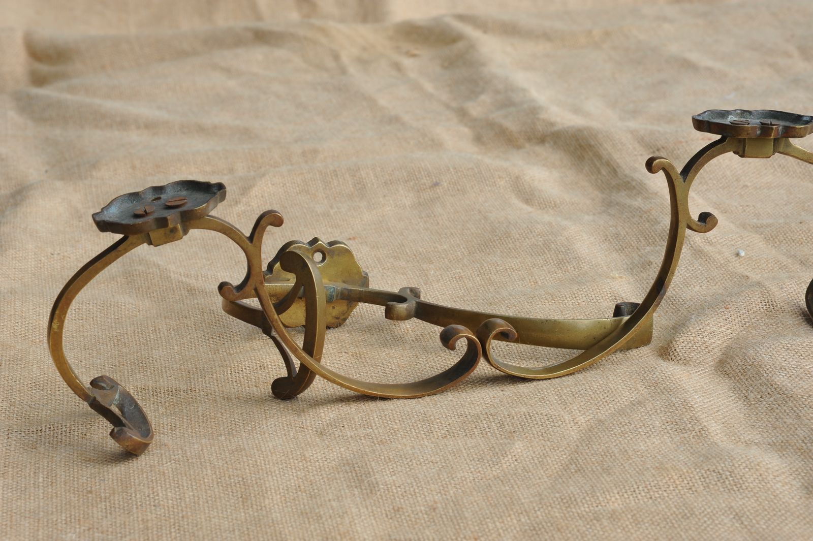 A Set Of Three Good Antique French Bronze Wall Mounted  Hat And Coat Hooks photo 295.0