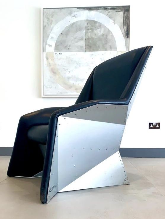 Edra 'No Step Aft" Leather And Aluminium Chair By Clare Brass photo furniture