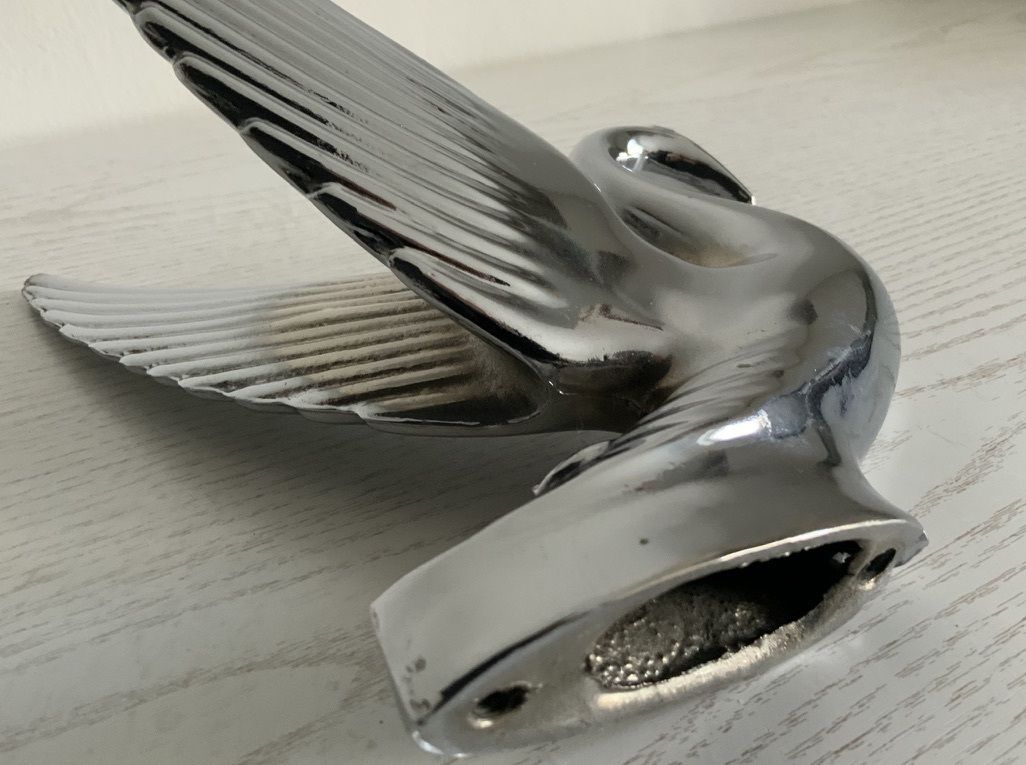 1940's Packard Swan Chrome Car Hood Ornament photo vintage