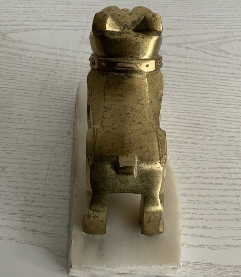 Mack Trucks Bulldog Car Mascot C1932 Gold photo vinterior