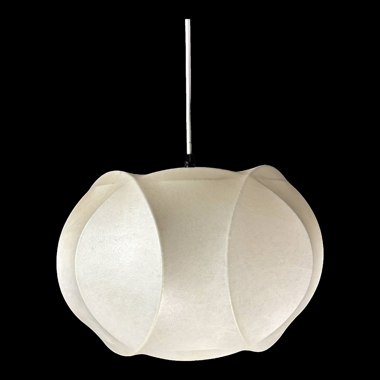 Midcentury Space Age Cocoon Hanging Pendant Ceiling Lamp, 1960s