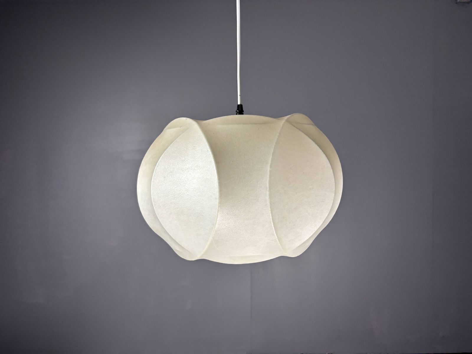 Midcentury Space Age Cocoon Hanging Pendant Ceiling Lamp, 1960s photo furniture