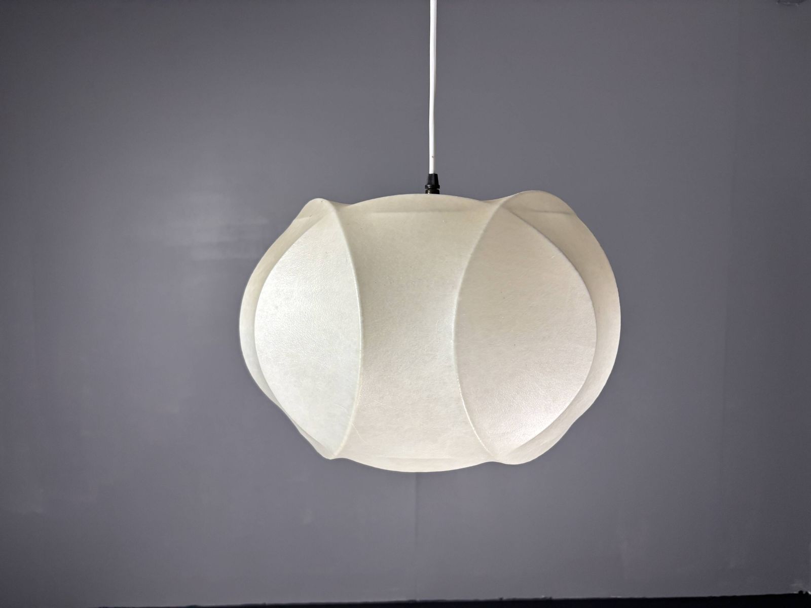749.0 Midcentury Space Age Cocoon Hanging Pendant Ceiling Lamp, 1960s photo