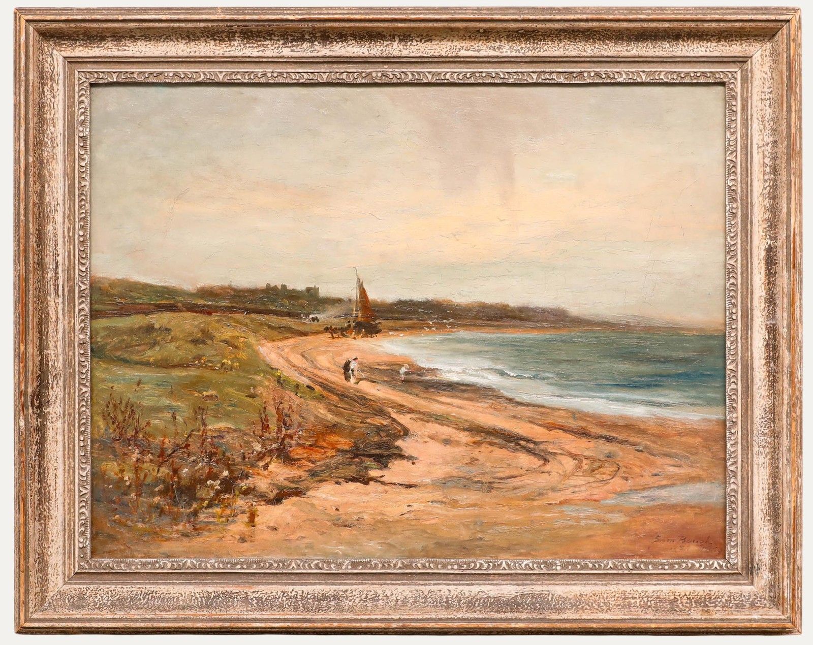 Samuel Bough (1822 1878) 1869 Oil, The Winding Beach