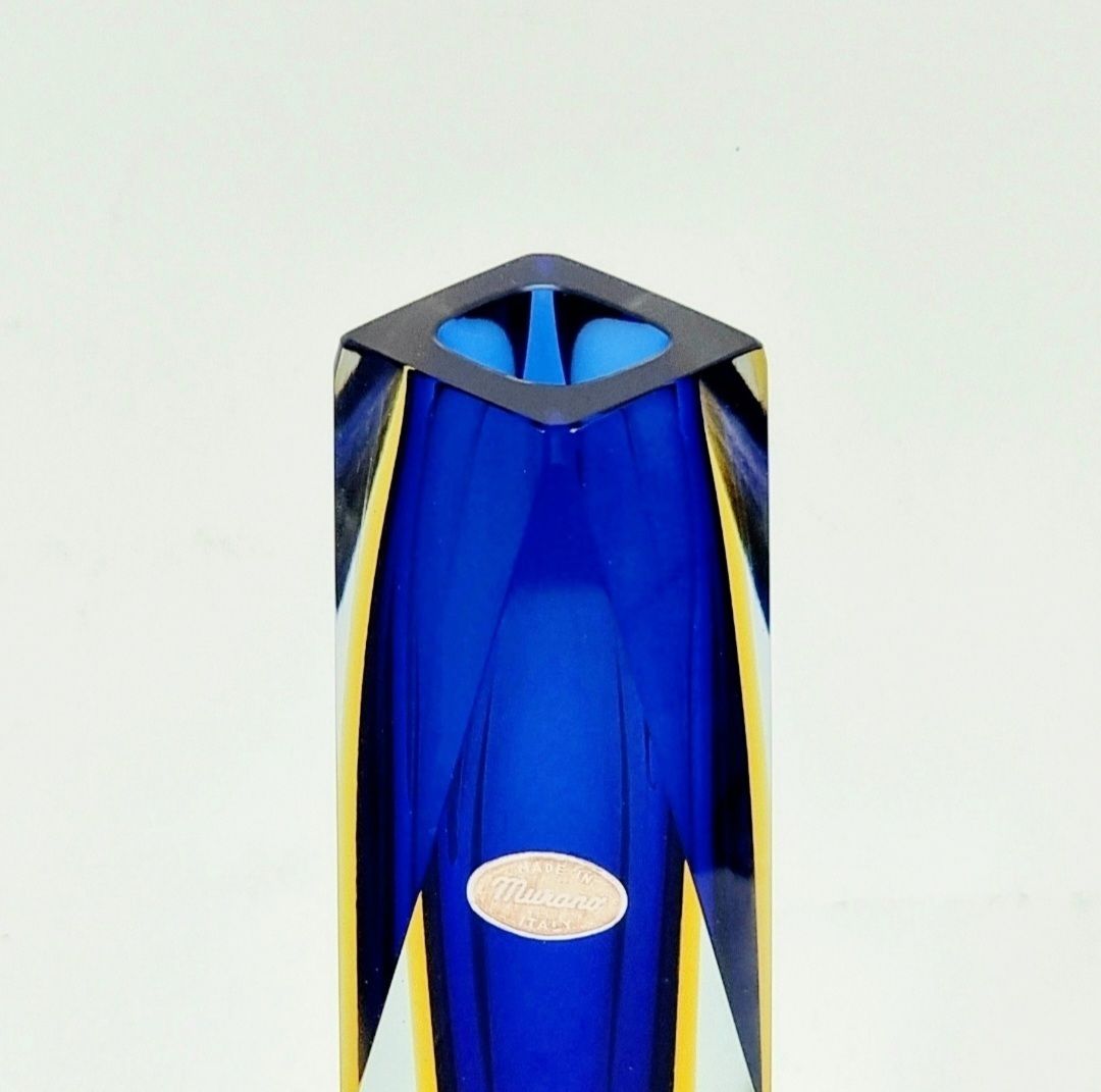 Mid Century Sommerso Murano Glazen Vaas Van Flavio Poli Voor Alessandro Mandruzzato, Italië, Jaren 1970 photo vinterior