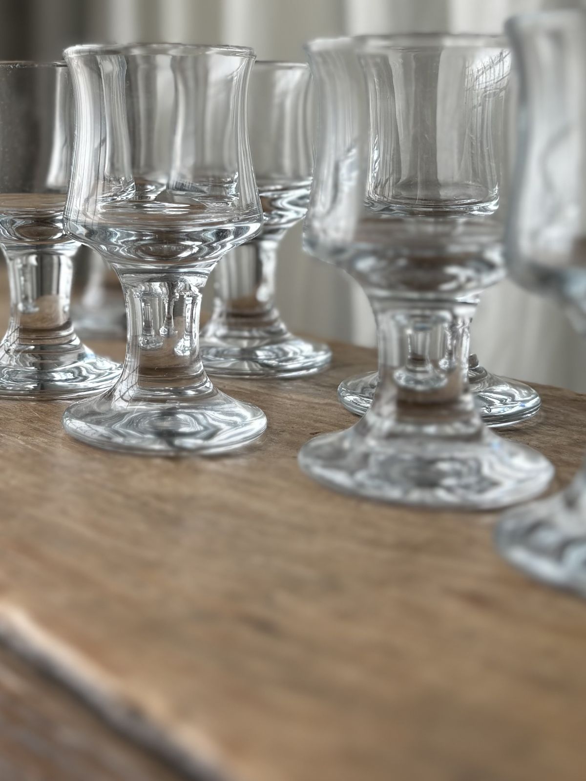 Set Of Eight Aperitif  'Skipsglas' Glasses By Per Lutken For Holmegaard, Denmark 1971 photo for sale