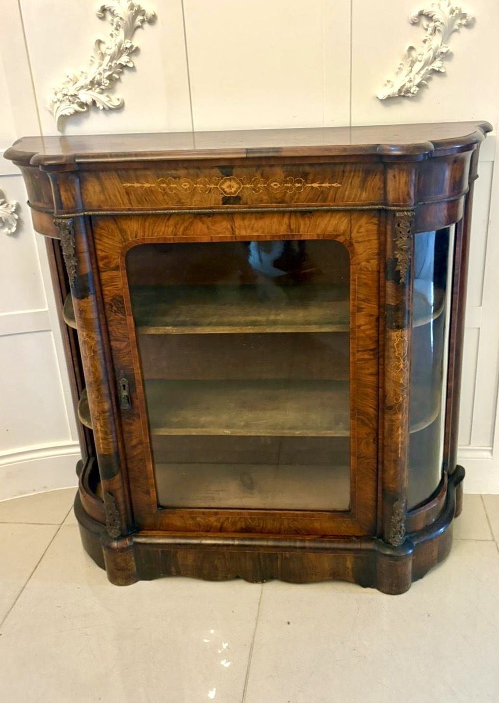 Antique 19th Century Quality Burr Walnut Satinwood Inlaid Side Cabinet photo buy