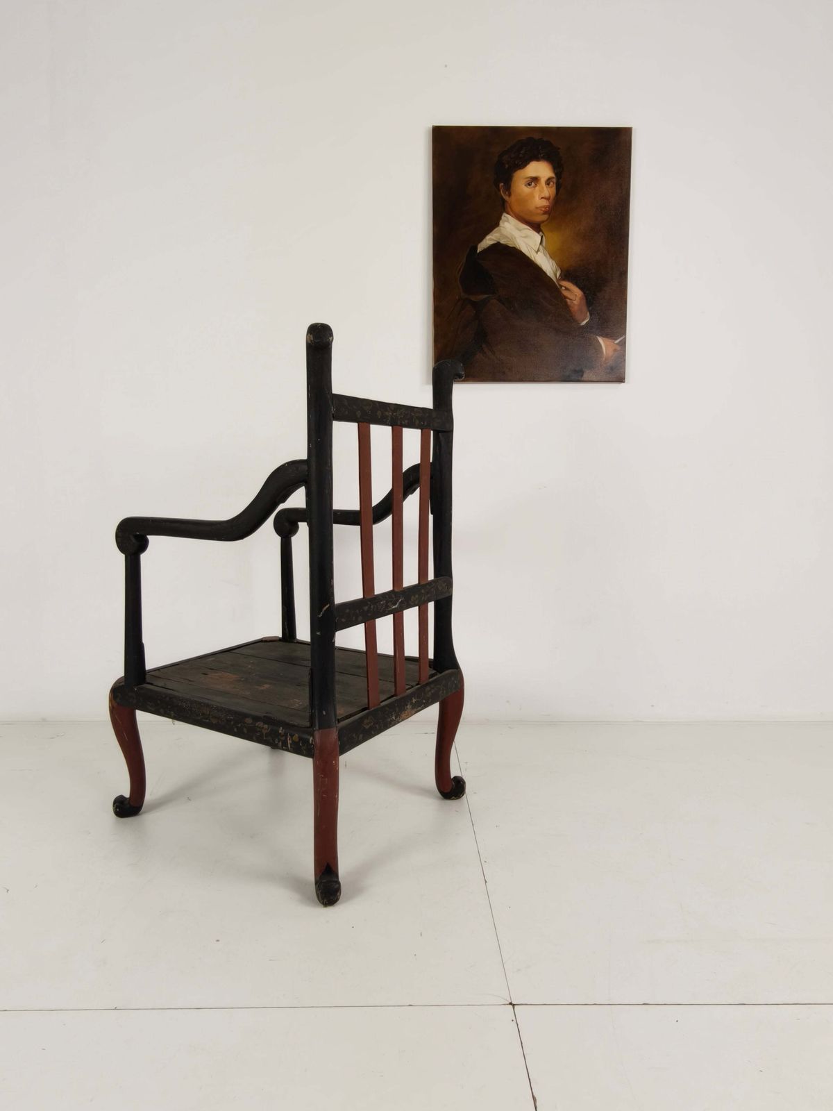 Furniture Chinoiserie English Armchair Circa 1900 photo