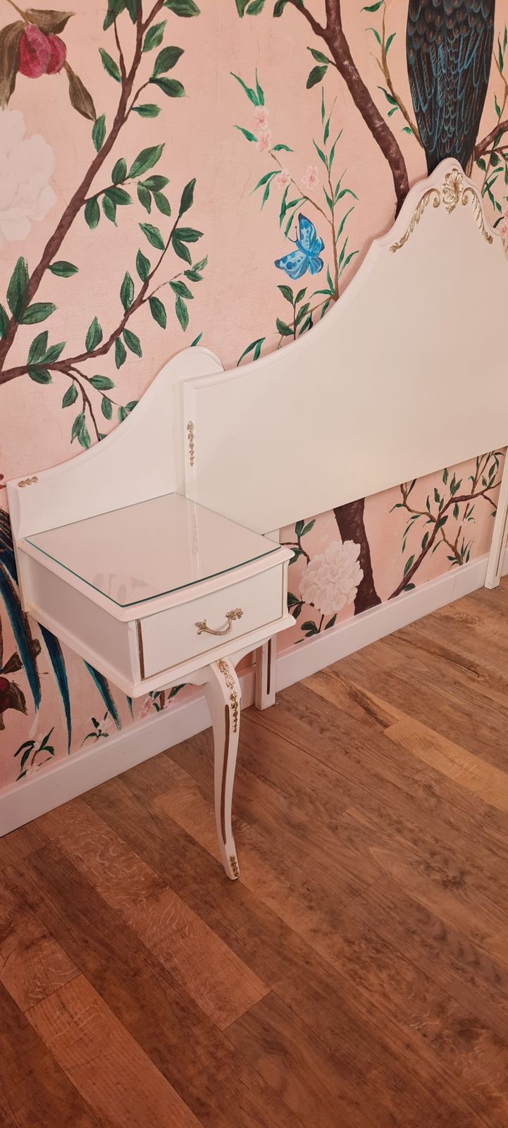 Mid Century Headboard With Bedside Tables