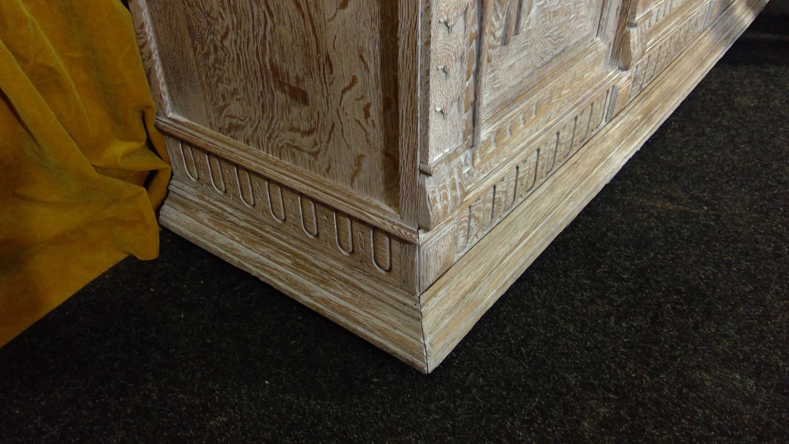 photo vinterior A Finely Carved Limed Oak(cerused) Impressive Sideboard,With Bruegel And Teniers Panels