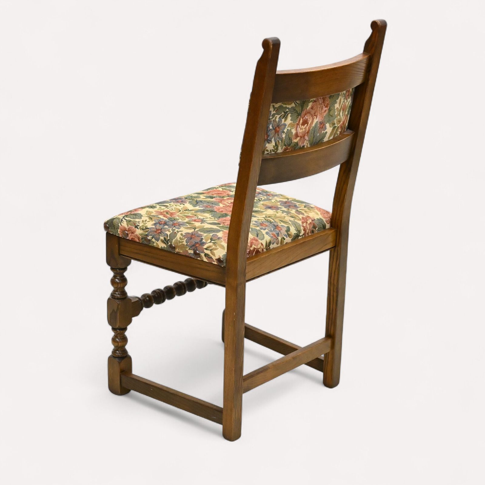 6 Old Charm Dining Chairs Light Oak Studded Upholstery Roxburgh Free Uk Delivery photo for sale