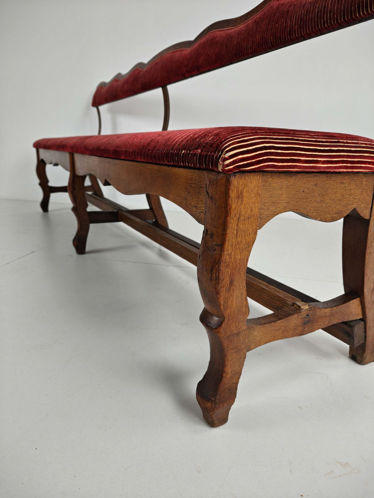 Unique Early 20th Century Oak Hall / Dining Bench photo buy