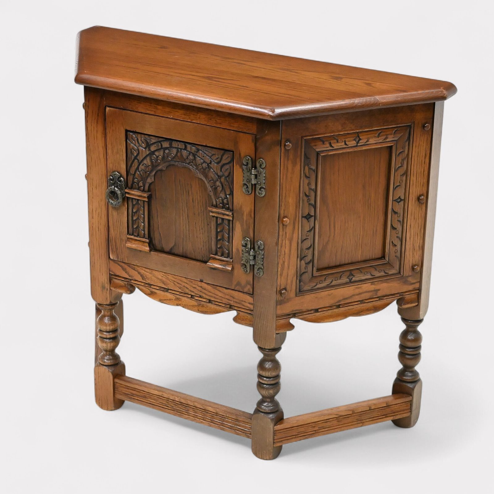 Old Charm Canted Table Finished In Tudor Brown* Free Uk Delivery photo furniture